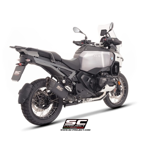 SC-PROJECT ADVENTURE-R MATT BLACK TITANIUM EXHAUST FOR BMW R 1300 GS ADVENTURE 2025 PART # B40B-T153MB