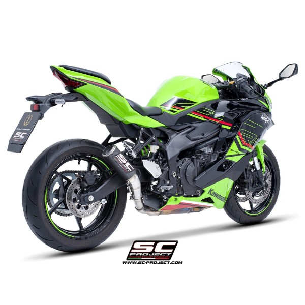 SC-PROJECT CR-T CARBON EXHAUST FOR KAWASAKI NINJA ZX-4R 2024 PART # K42A-38C