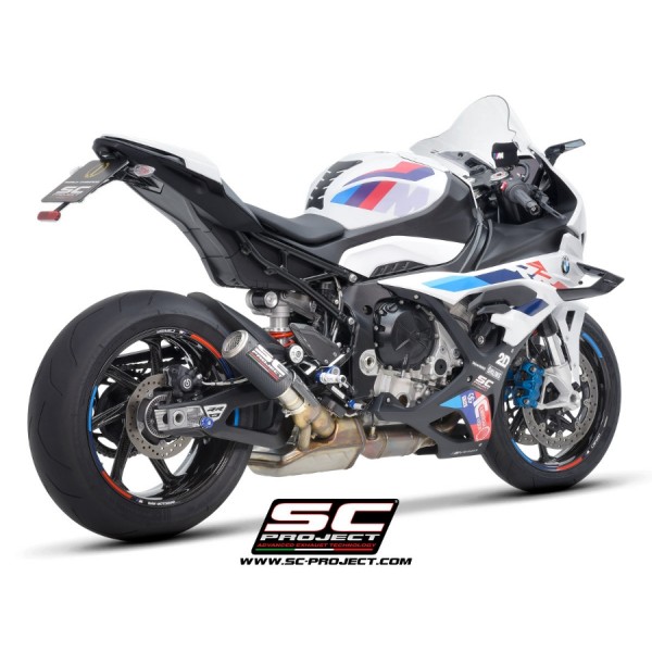 SC-PROJECT CR-T CARBON FIBRE EXHAUST WITH STONEGUARD GRID FOR BMW S 1000 RR 2023–2024 PART # B33C-50CR