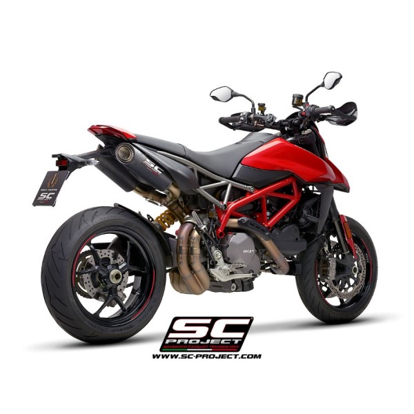 SC-PROJECT PAIR OF S1 CARBON FIBRE EXHAUSTS FOR DUCATI HYPERMOTARD 950 / RVE / SP 2019–2021 EURO 4 PART # D31A-74C