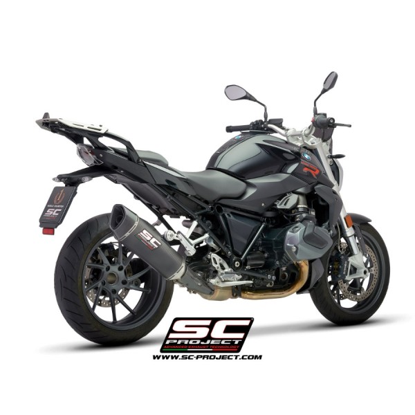 SC-PROJECT SC1-R CARBON FIBRE EXHAUST FOR BMW R 1250 R / RS 2019–2020 EURO 4 PART # B35A-93C