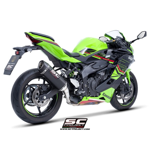 SC-PROJECT SC1-S CARBON EXHAUST FOR KAWASAKI NINJA ZX-4R 2024 PART # K42A-125C