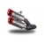 SPARK DYNO TITANIUM SILENCERS - RED ANODIZED END CAP FOR DUCATI MONSTER 937 2021-2024 PART # GDU0839T