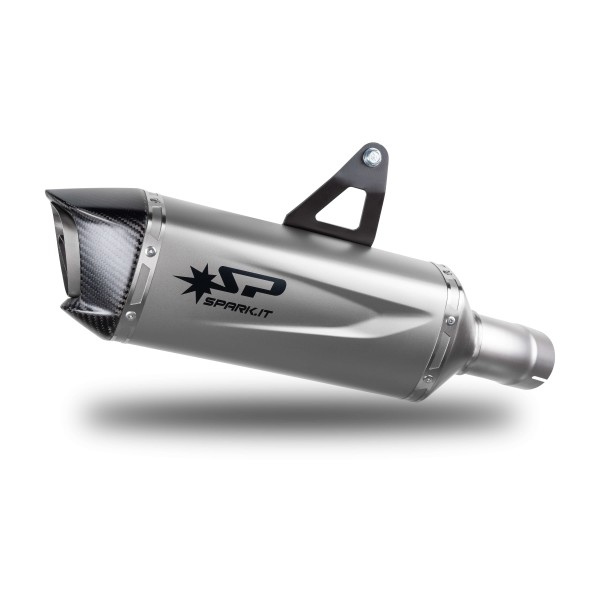 SPARK FORCE EVO TITANIUM SILENCER WITH CARBON FIBER ENDCAP FOR BMW R 1300 GS 2023-2024 PART # GBM0608