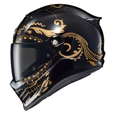 SCORPION USA COVERT FX EL MALO BLACK GOLD HELMET