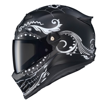 SCORPION USA COVERT FX EL MALO MATTE BLACK WHITE HELMET