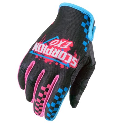 SCORPION USA AIR-STRETCH TAGGER PINK BLACK GLOVES