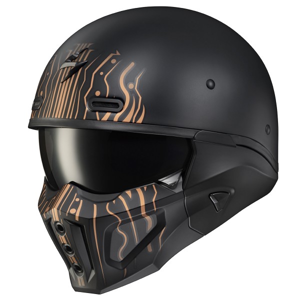 SCORPION USA COVERT X TRIBE MATTE BLACK COPPER HELMET