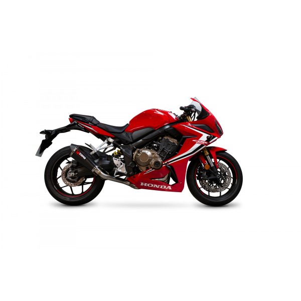 SCORPION SERKET TAPER CARBON FIBRE FULL SYSTEM FOR HONDA CBR 650 R 2021 - 2023  PART #  RHA197SYSCEO