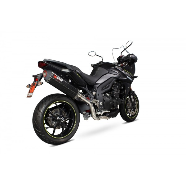 SCORPION SERKET PARALLEL SLIP-ON CARBON FIBRE FOR TRIUMPH TIGER 1050 SPORT 2013-2017 PART # RTR78CEO