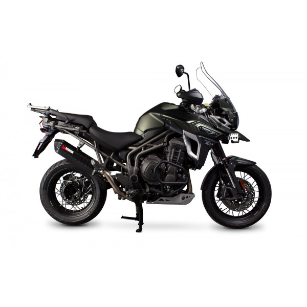 SCORPION SERKET PARALLEL SLIP-ON CARBON FIBRE FOR TRIUMPH TIGER 1200 EXPLORER 2016-2020 PART # RTR80CEO