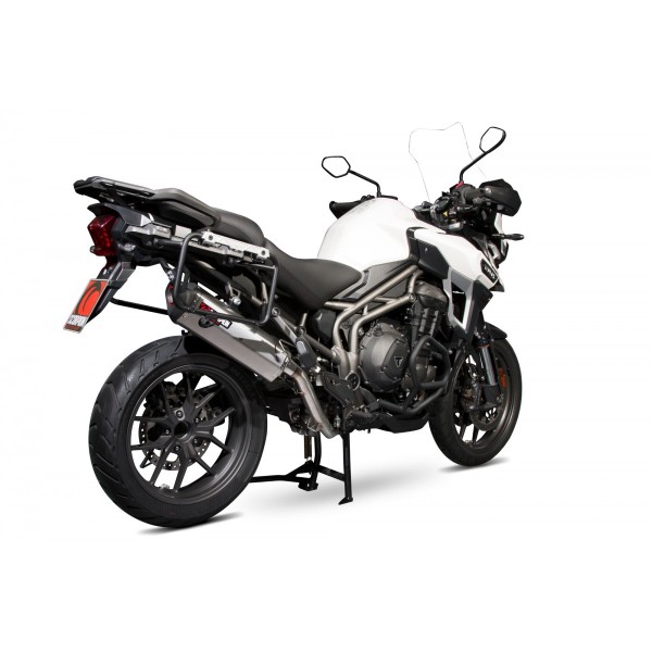 SCORPION SERKET PARALLEL SLIP-ON BRUSHED STAINLESS FOR TRIUMPH TIGER 1200 EXPLORER 2016-2020 PART # RTR80SEO