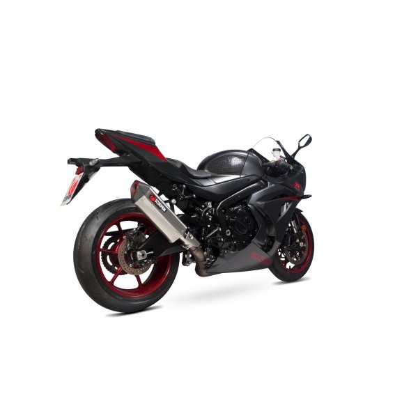 SCORPION SERKET PARALLEL SLIP-ON POLISHED STAINLESS FOR SUZUKI GSX-R 1000 2017-2018 PART # RSI123SEO