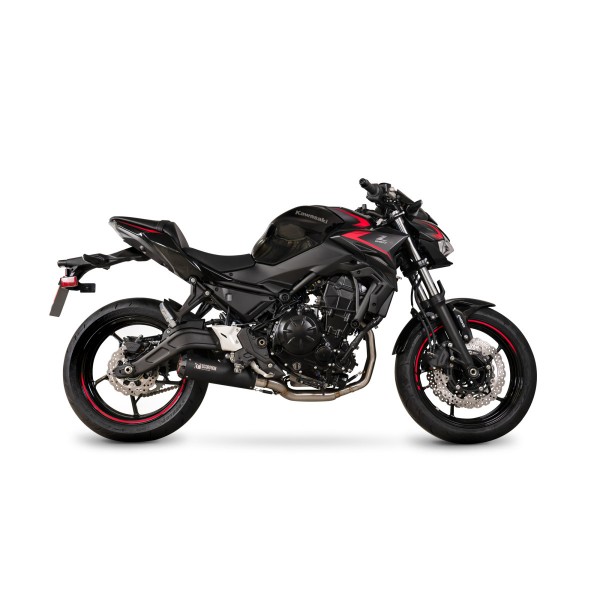 SCORPION RED POWER FULL SYSTEM BRUSHED STAINLESS EXHAUST FOR KAWASAKI Z 650 2020-2025 PART # PKA144SYSBCER