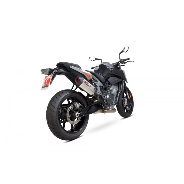 SCORPION SERKET PARALLEL SLIP-ON BRUSHED STAINLESS FOR KTM 790 DUKE 2018-2020 PART # RKT88SEO