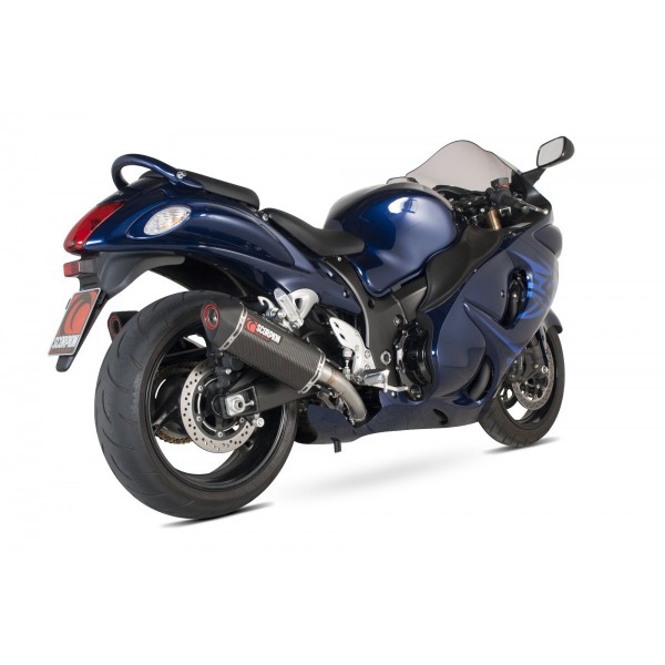 SCORPION SERKET PARALLEL SLIP-ON (PAIR) CARBON FIBRE FOR SUZUKI GSX 1300R HAYABUSA 2008-2017 PART # RSI112CEO