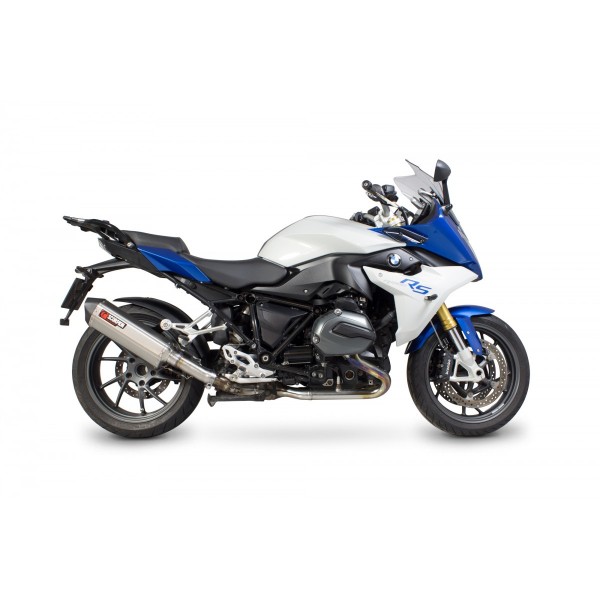 SCORPION SERKET PARALLEL SLIP-ON BRUSHED STAINLESS FOR BMW R1200 RS 2015-2018 PART # RBM79SEO