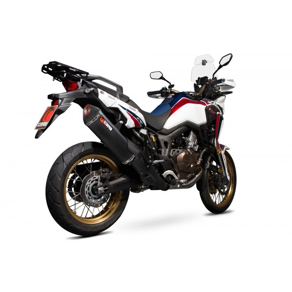 SCORPION SERKET PARALLEL SLIP-ON CARBON FIBRE FOR HONDA CRF 1000 L AFRICA TWIN 2015-2019 PART # RHA173BCER