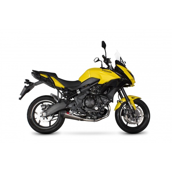 SCORPION SERKET TAPER FULL SYSTEM BRUSHED STAINLESS FOR KAWASAKI VERSYS 650 15-18 2015-2018 PART # RKA110SYSSEO