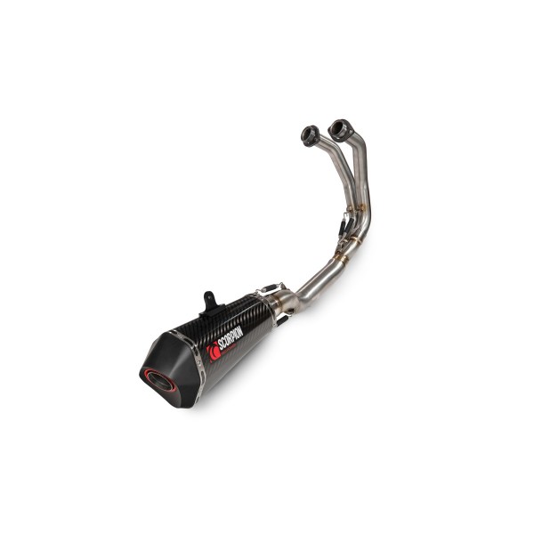 SCORPION SERKET TAPER FULL SYSTEM STAINLESS STEEL EXHAUST FOR KAWASAKI Z 650 2020-2025 PART # RKA144SYSSEO