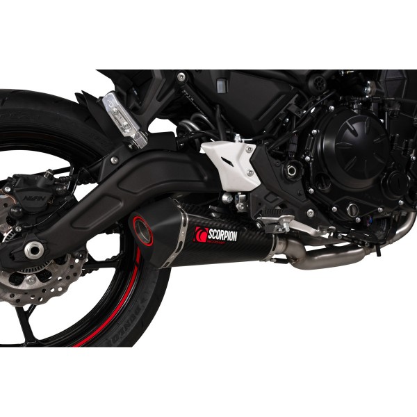 SCORPION SERKET TAPER FULL SYSTEM STAINLESS STEEL EXHAUST FOR KAWASAKI Z 650 2020-2025 PART # RKA144SYSSEO