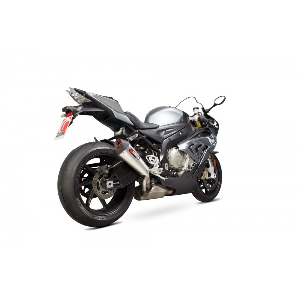 SCORPION SERKET TAPER SLIP-ON BRUSHED STAINLESS FOR BMW S1000 RR 2017-2018 PART # RBM77SEO