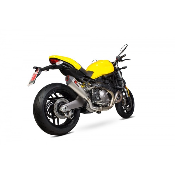 SCORPION SERKET TAPER SLIP-ON REMOVES FACTORY CATALYST TITANIUM FOR DUCATI MONSTER 821 2017-2020 PART # RDI66TEO