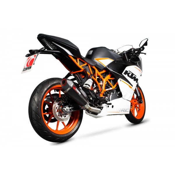 SCORPION SERKET TAPER 3-4 SYSTEM CARBON FIBRE FOR KTM RC 390 2014-2016 PART # RKT80CEO