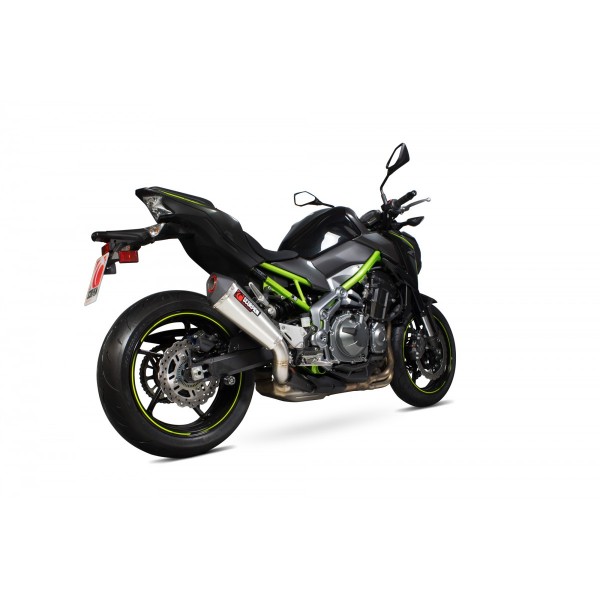 SCORPION SERKET TAPER SLIP-ON BRUSHED STAINLESS FOR KAWASAKI Z 900 2017-2019 PART # RKA114SEO