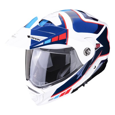 SCORPION ADX-2 CAMINO MODULAR WHITE BLUE RED HELMET