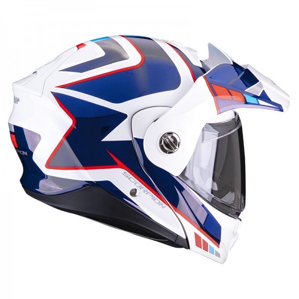 SCORPION ADX-2 CAMINO MODULAR WHITE BLUE RED HELMET