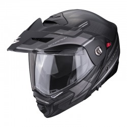 Scorpion Adx-2 Carrera Modular Black Silver Helmet