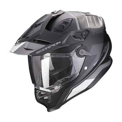 SCORPION ADF-9000 AIR DESERT BLACK SILVER HELMET