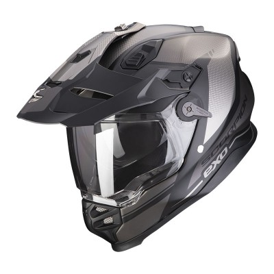 SCORPION ADF-9000 AIR TRIAL BLACK SILVER HELMET