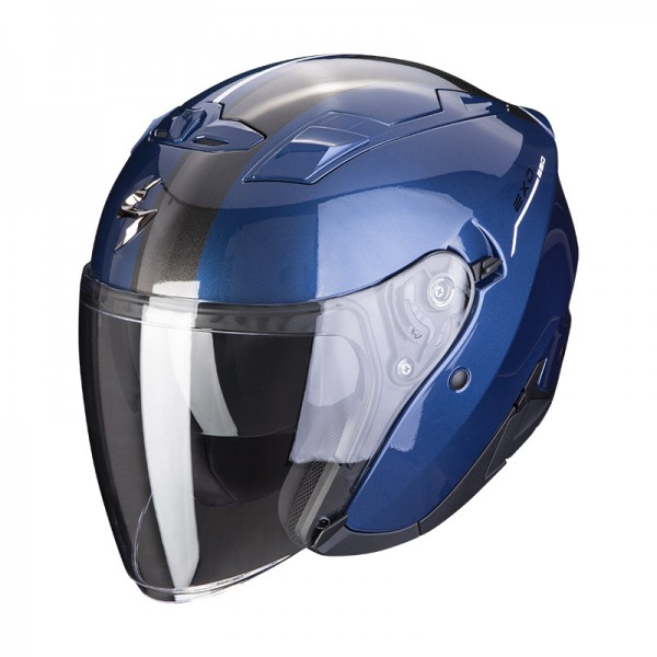 SCORPION EXO 230 SR DARK BLUE WHITE HELMET