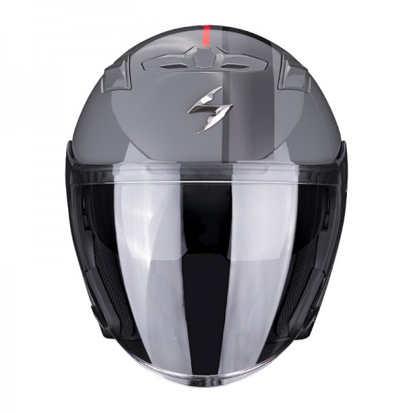SCORPION EXO 230 SR GREY RED HELMET