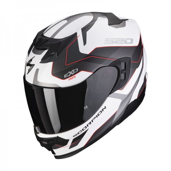 SCORPION EXO 520 EVO AIR ELAN WHITE SILVER RED HELMET