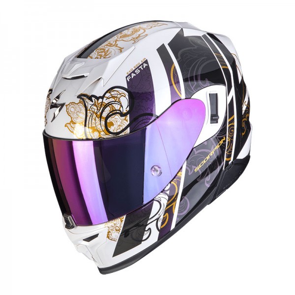 SCORPION EXO 520 EVO AIR FASTA WHITE CHAMALEON HELMET