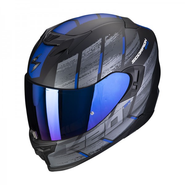 SCORPION EXO 520 EVO AIR MAHA BLACK MATT BLUE HELMET