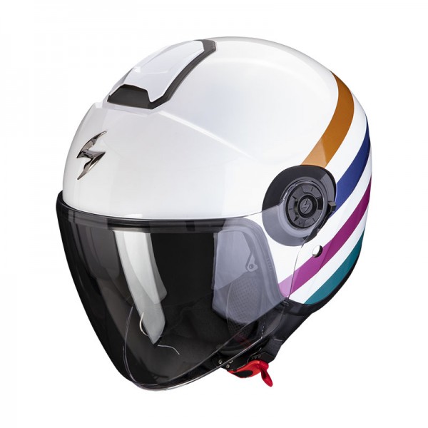 SCORPION EXO CITY 2 BEE WHITE GREEN GOLD HELMET