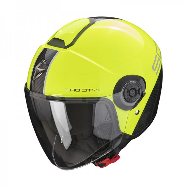 SCORPION EXO CITY 2 CARBO YELLOW BLACK HELMET