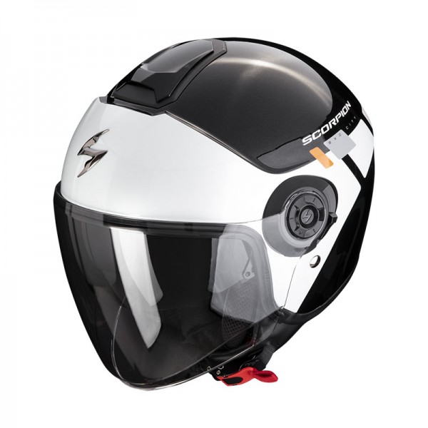 SCORPION EXO CITY 2 MALL BLACK WHITE SILVER HELMET