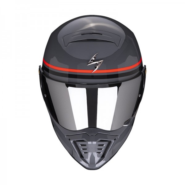 SCORPION EXO HX1 NOSTALGIA GREY BLACK RED HELMET