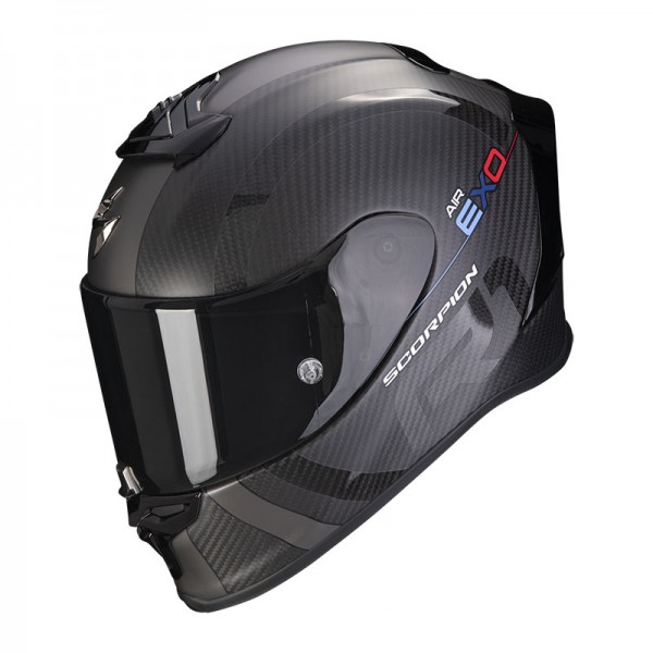 SCORPION EXO-R1 EVO CARBON AIR MG BLACK SILVER HELMET
