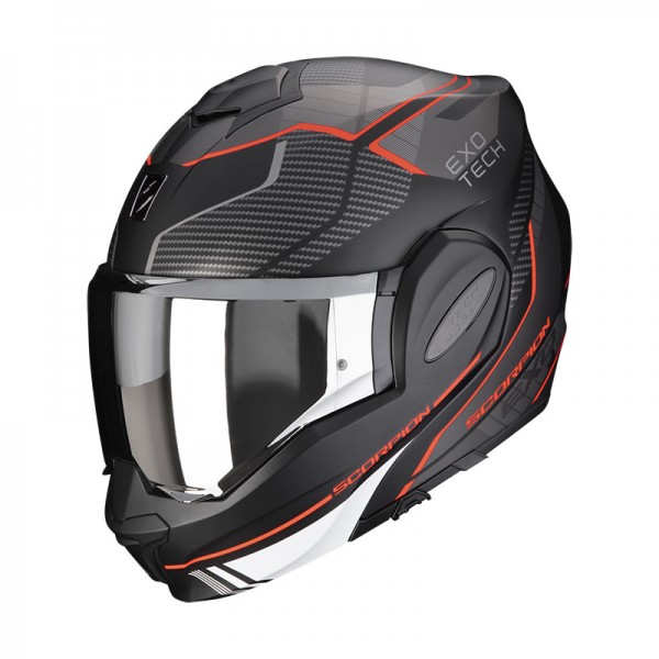 SCORPION EXO TECH EVO ANIMO BLACK MATT RED HELMET