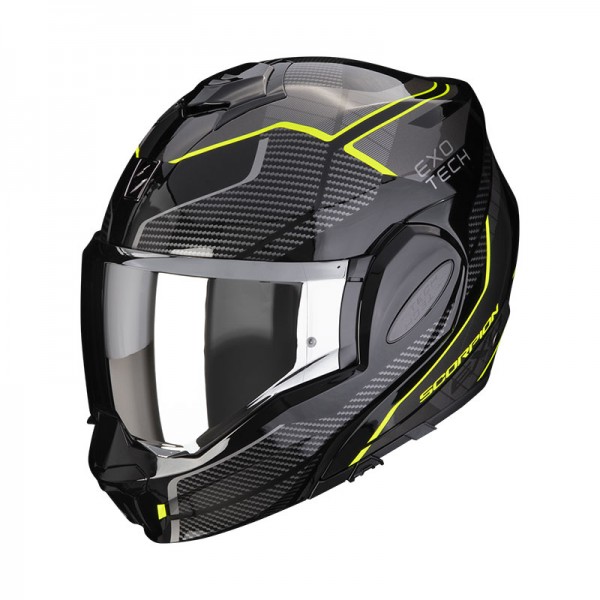 SCORPION EXO TECH EVO ANIMO BLACK YELLOW HELMET