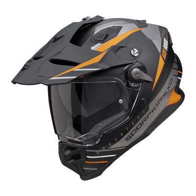 SCORPION ADF-9000 AIR FEAT SILVER ORANGE HELMET