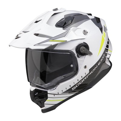 SCORPION ADF-9000 AIR FEAT WHITE YELLOW HELMET