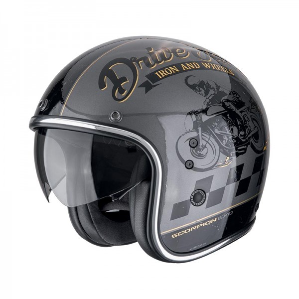 SCORPION BELFAST EVO DRIVE FAST BLACK HELMET