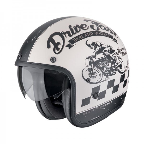 SCORPION BELFAST EVO DRIVE FAST CREAM MATT HELMET
